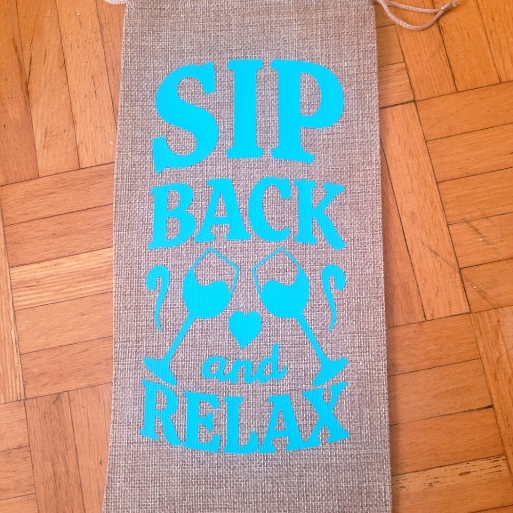 Handmade Burlap Jute Custom Wine Bag